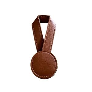 New Brown Faux Leather Magnetic Magnet Hat Holder Hands-Free Travel Essential